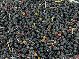 U.S. Wellness Naturals bayas de saúco secas de color oscuro, lista para infusiones