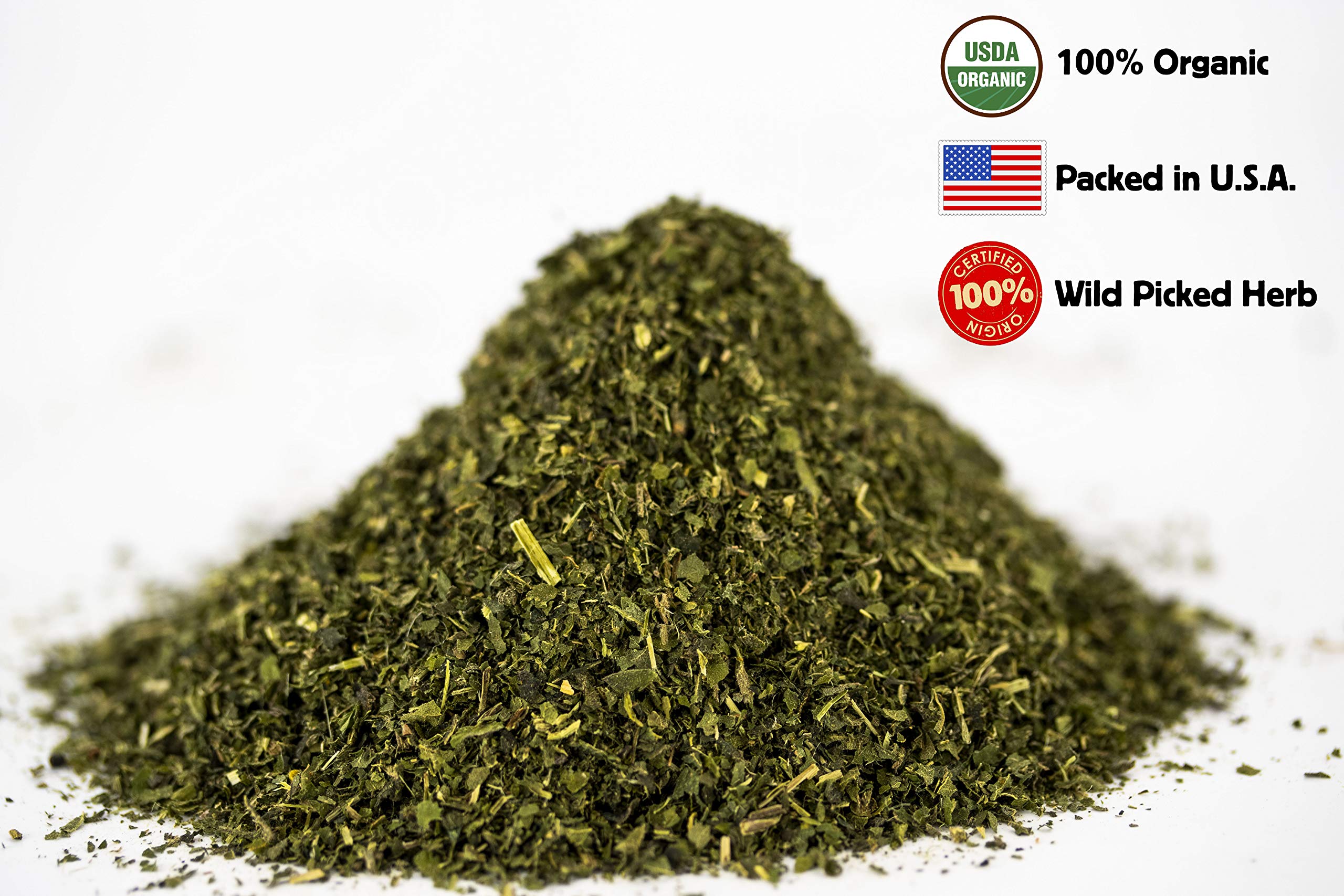 Té de ortiga U.S. Wellness Naturals, infusión suave con tono lácteo.