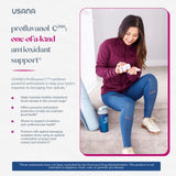 USANA Proflavanol C200, dosis visual, plan diario para bienestar.