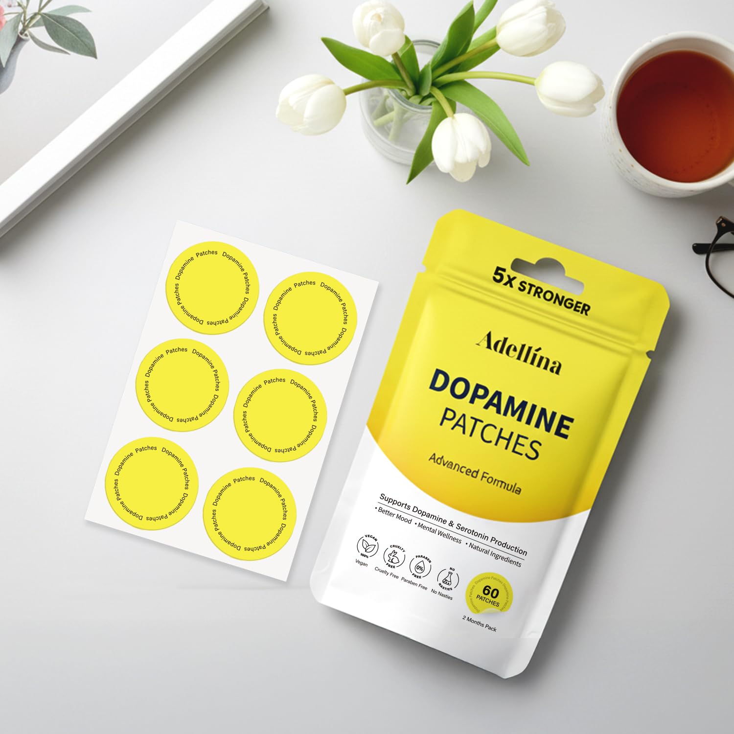 Uso diario sin cápsulas: parches Adellina Dopamine Patches.