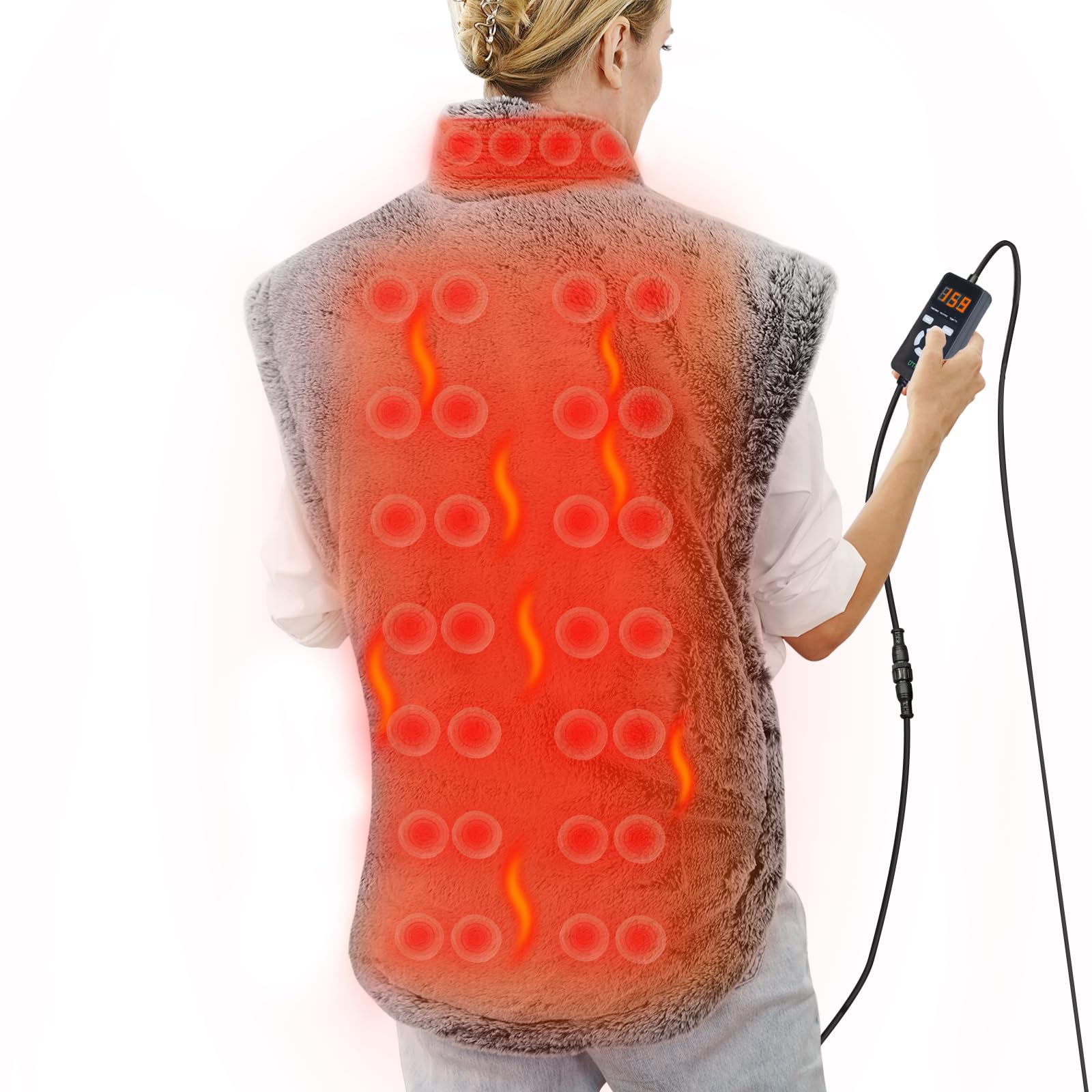 UTK almohadilla de calor infrarrojo para cuello, hombros y espalda, comodidad diaria