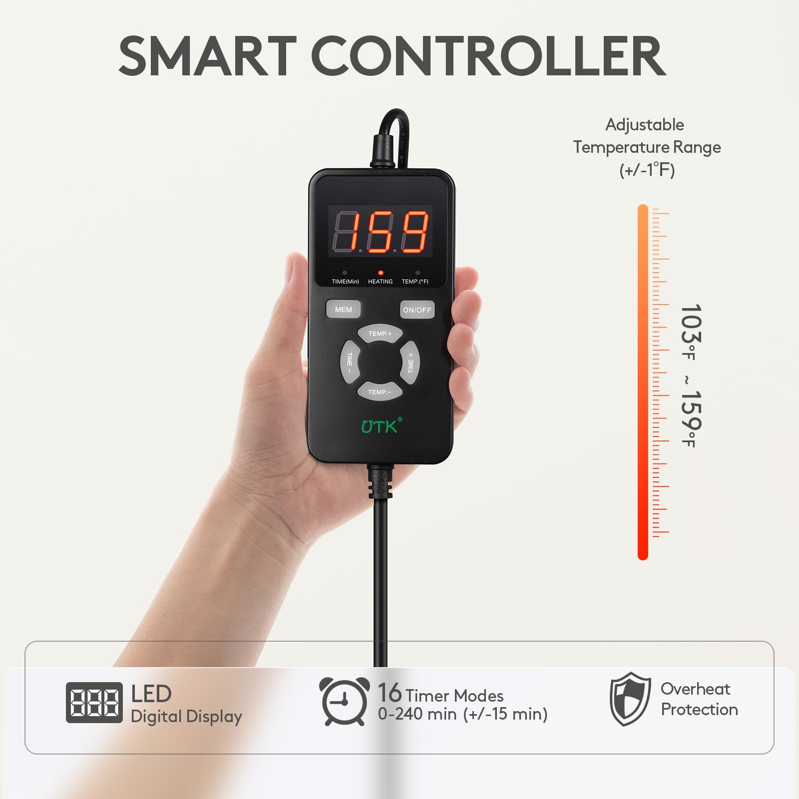 UTK correa ajustable 27-52 pulgadas se adapta a cualquier usuario.