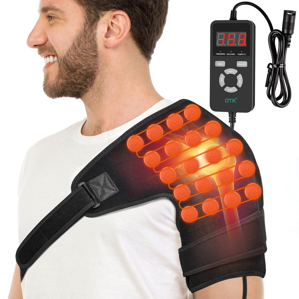 UTK hombro con calor infrarrojo y confort relajante para la musculatura.