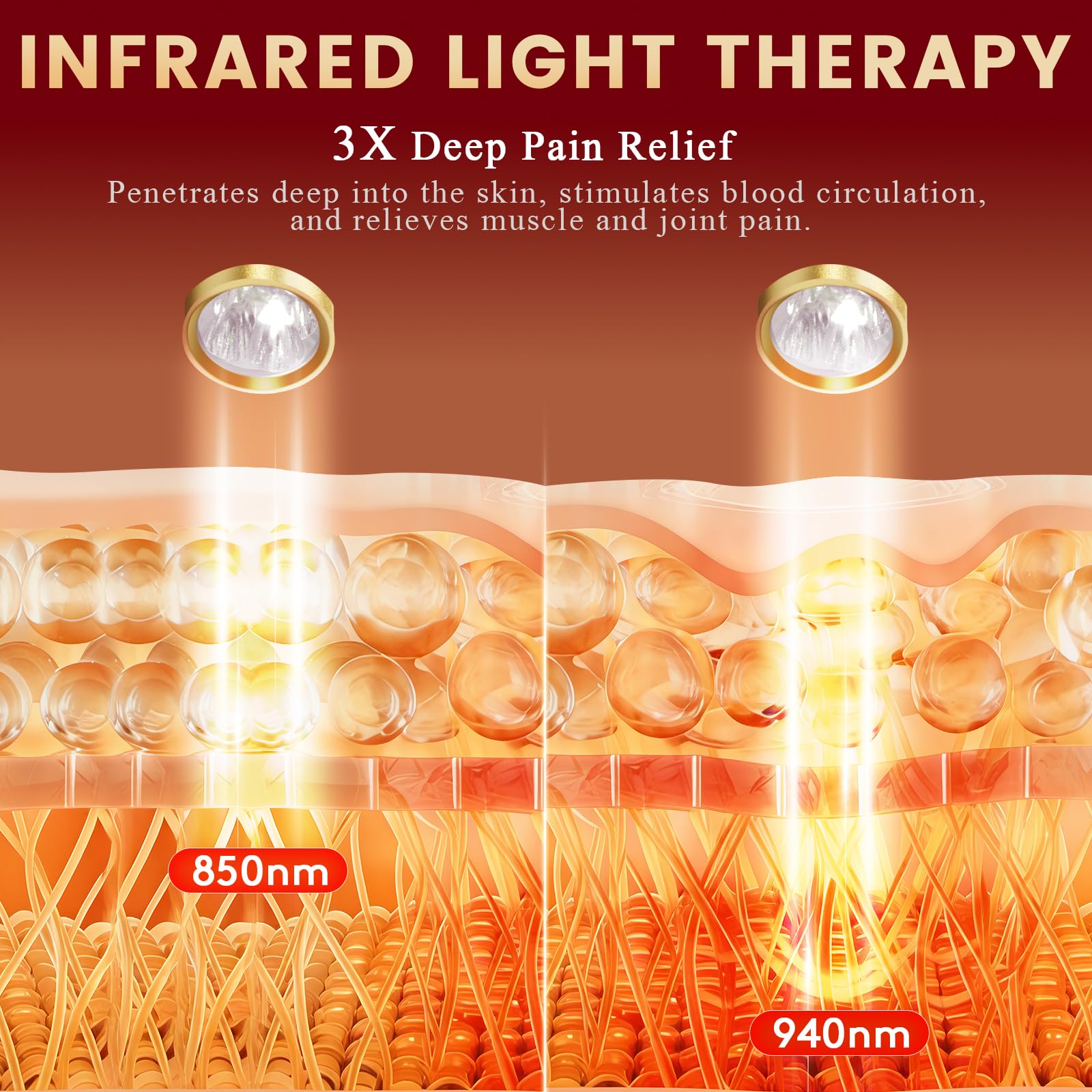 UTK luz infrarroja cercana 850/940 nm para mayor penetración y confort