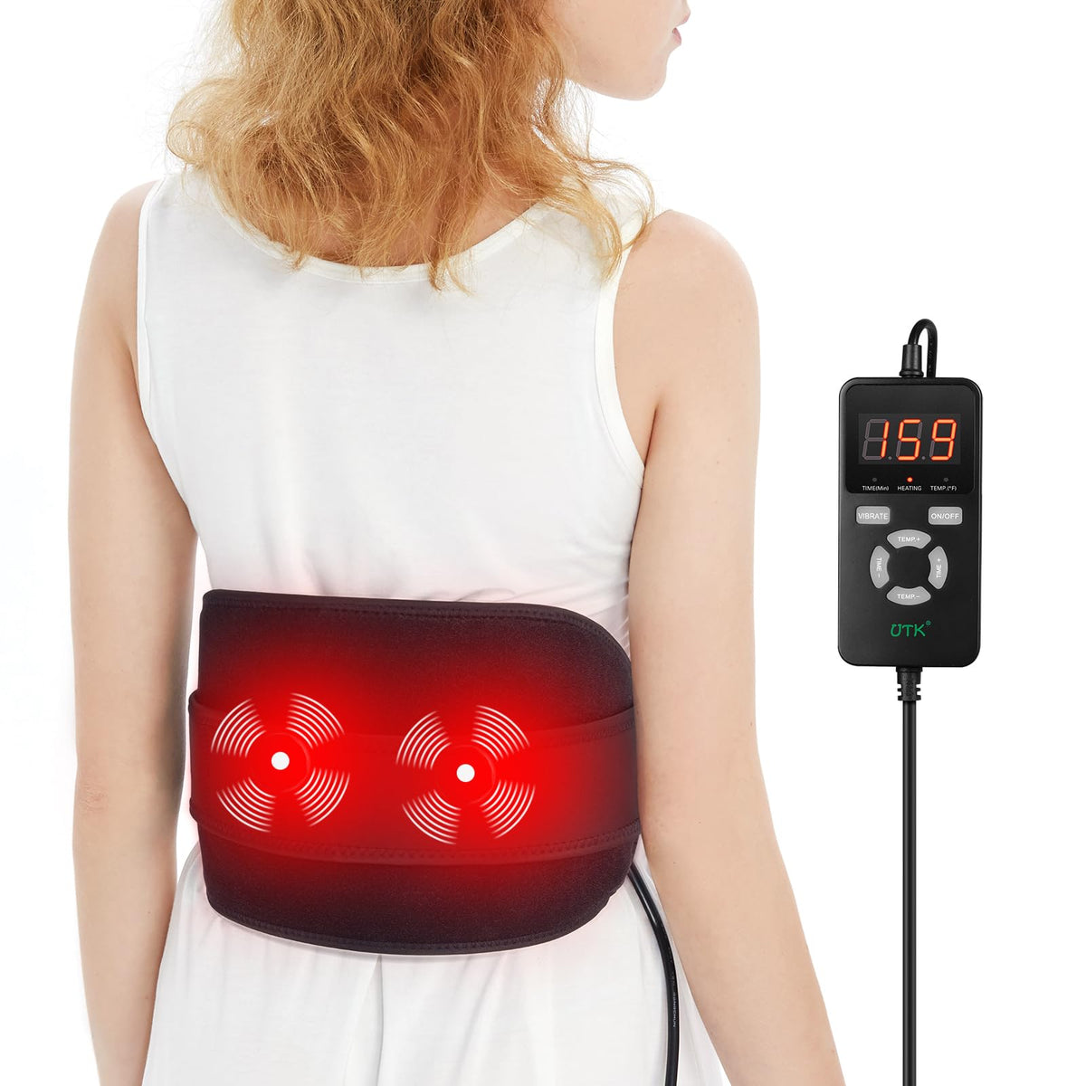 UTK manta calentadora infrarrojo para espalda ofrece calor profundo y relajación.