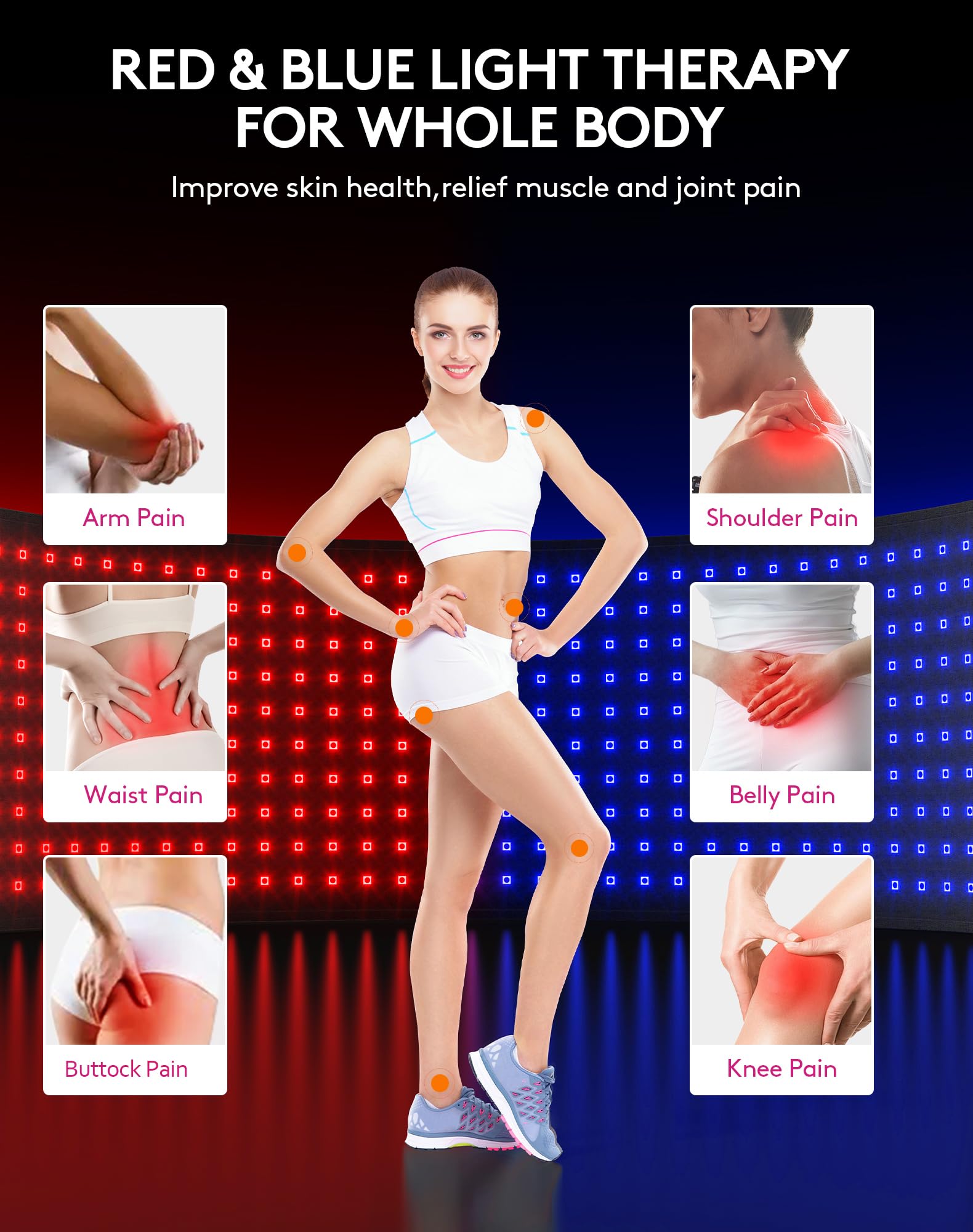 UTK terapia pad, ajuste de tamaño y correas para mayor comodidad.