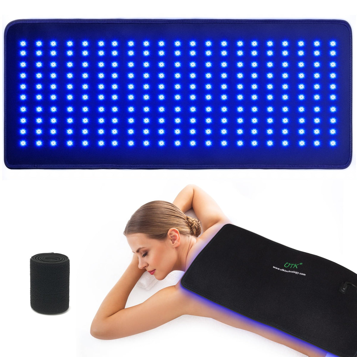 UTK terapia pad, vista frontal, gran cobertura para espalda y torso.