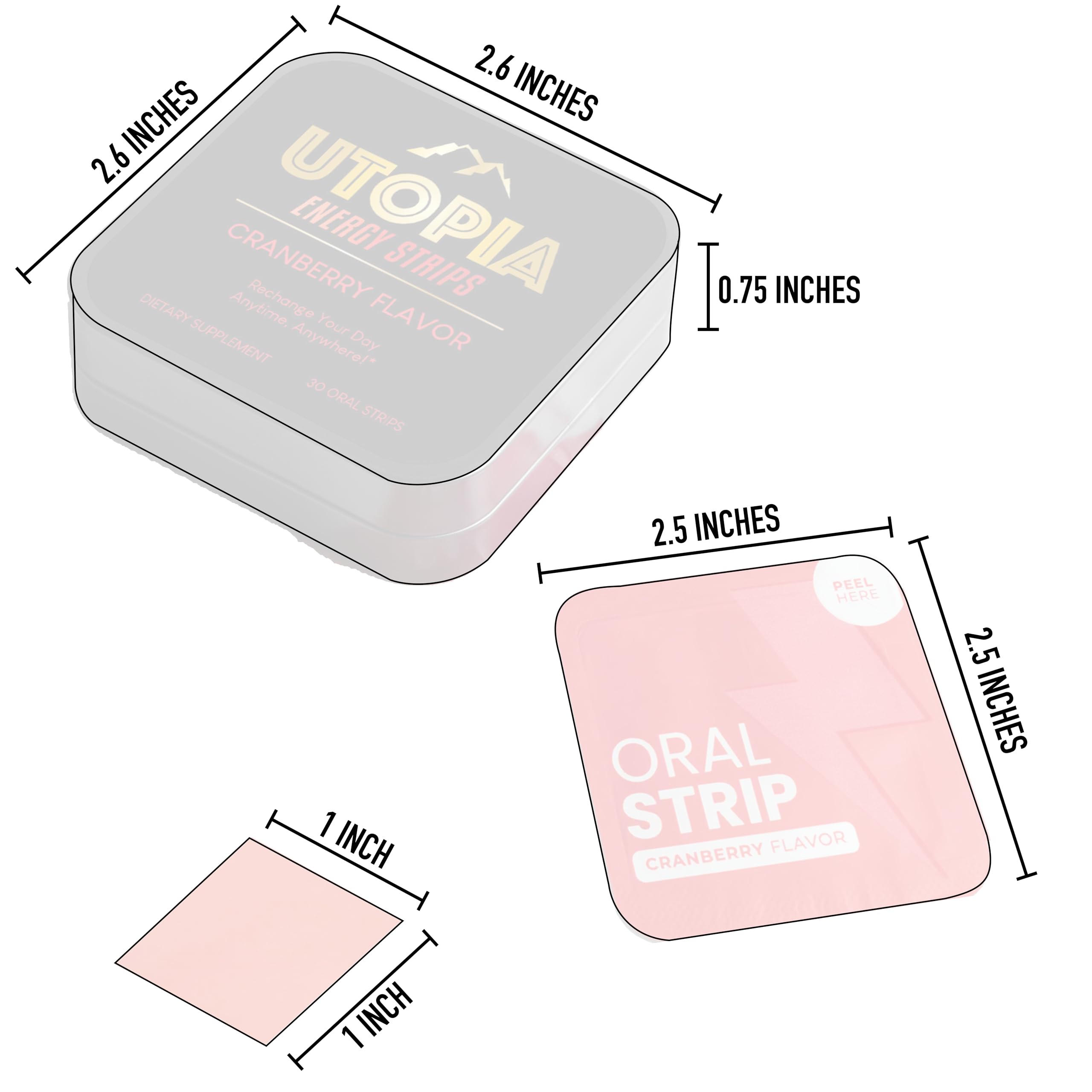 UTOPIA Strips tamaño de viaje para bolso