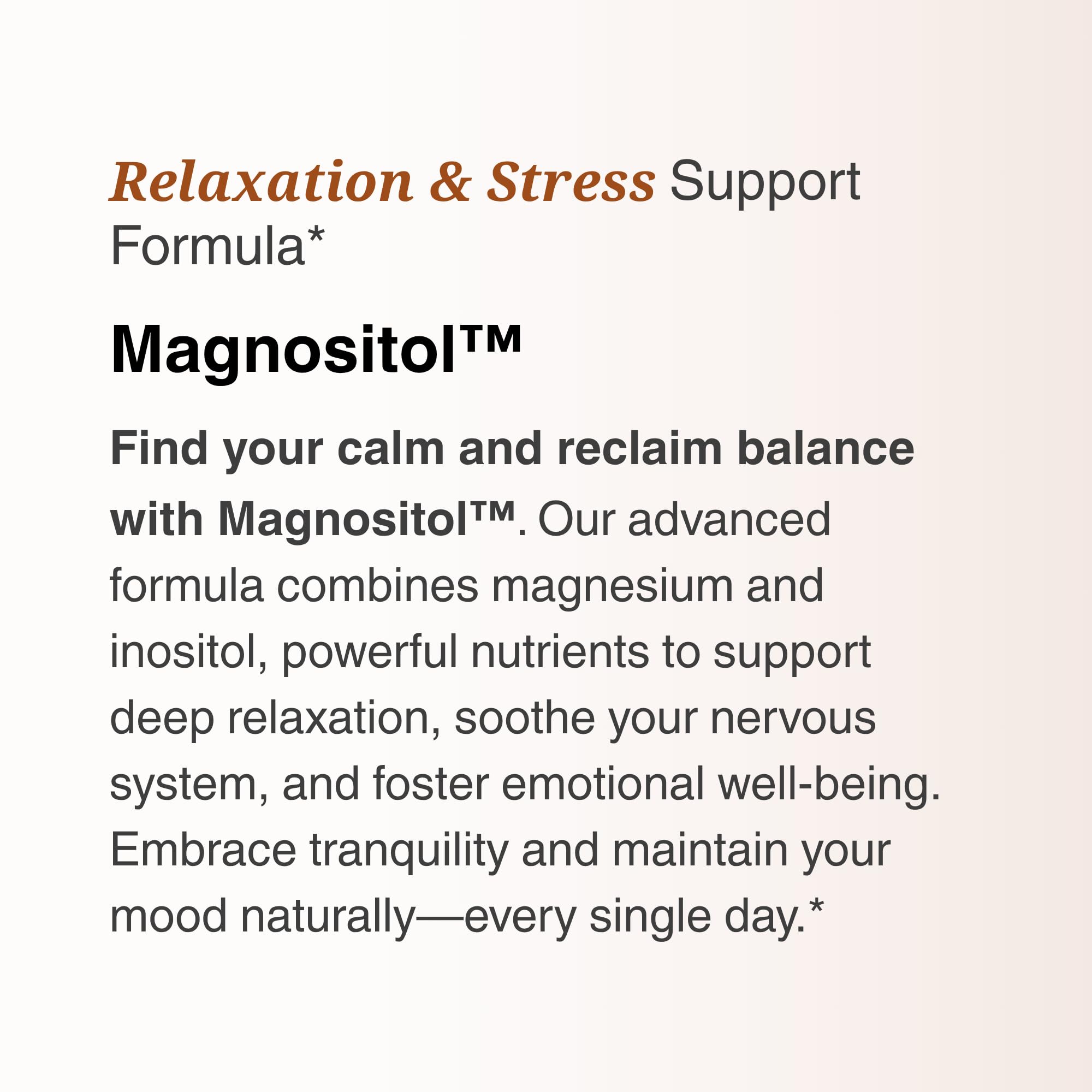 Mezcla en vaso Magnositol, sabor suave para energía equilibrada.
