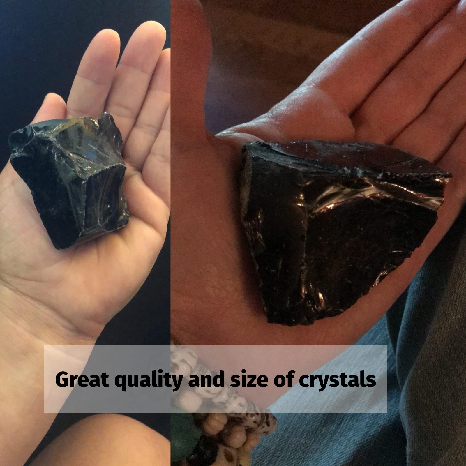 UU UNIHOM obsidiana negra cruda para decoración y Reiki, prácticas metafísicas.