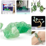 UU UNIHOM fluorita verde cruda con brillo humedecido para colores vivos