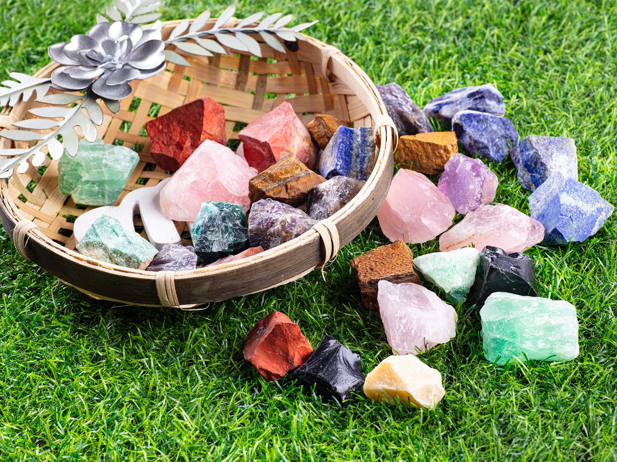 UU UNIHOM piedras crudas para decoración, aspecto rústico.