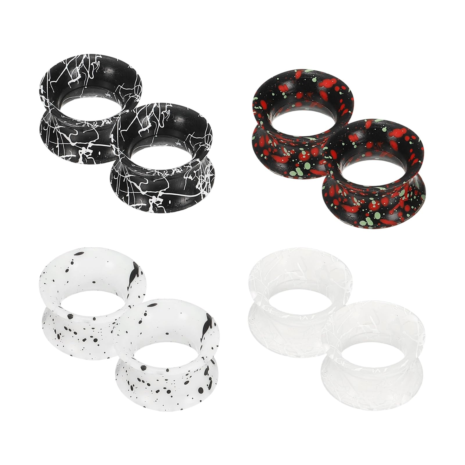 uxcell tuneles silicona 12mm doble flare, estiramiento cómodo diario
