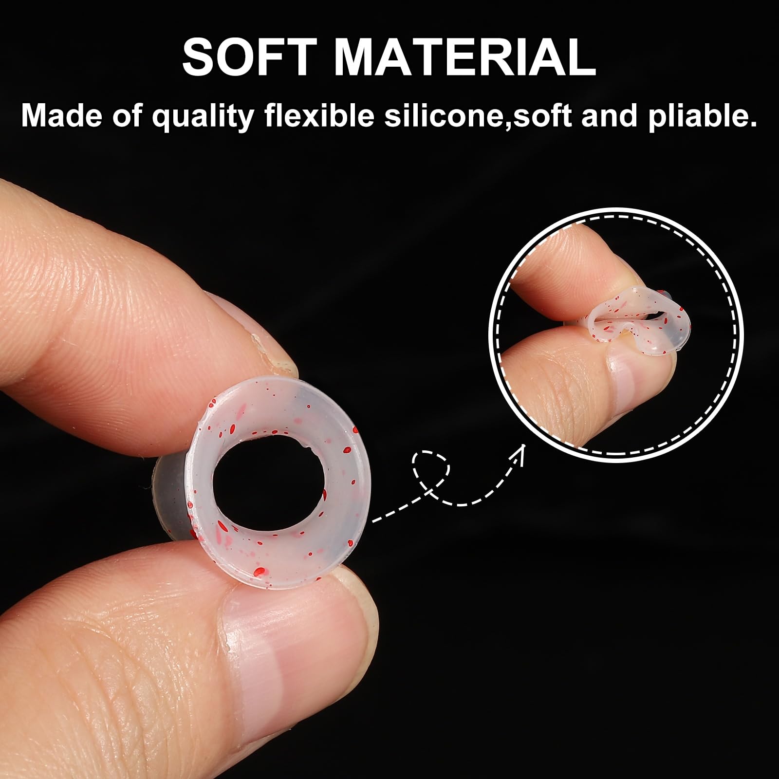 uxcell tapones de oreja silicona 0g 8mm morado, doble ensanchamiento