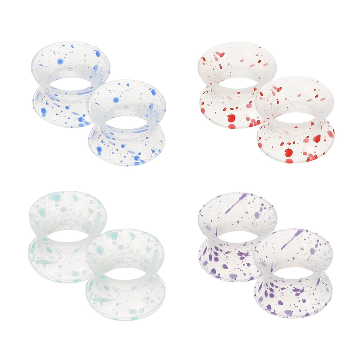 uxcell tapones de oreja silicona 0g 8mm rojo, cómodo para uso diario
