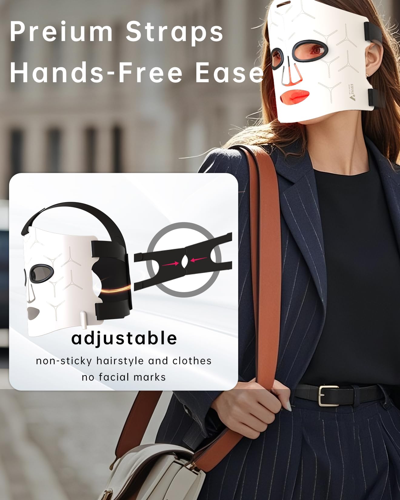 Diseño ergonómico y ligero de la máscara V VYM ideal para viaje diario.