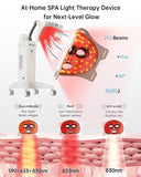 Frente de la máscara V VYM con distribución de luz uniforme para tratamiento facial.