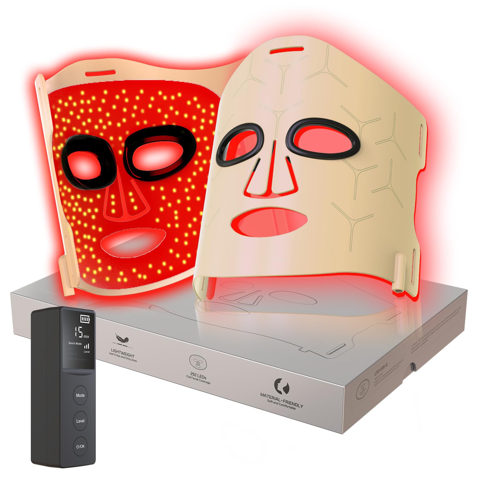 Mascarilla V VYM By Clinmate con luz roja facial para uso cómodo en casa