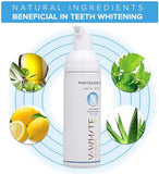 Ingredientes naturales de V-White para cuidado bucal suave.