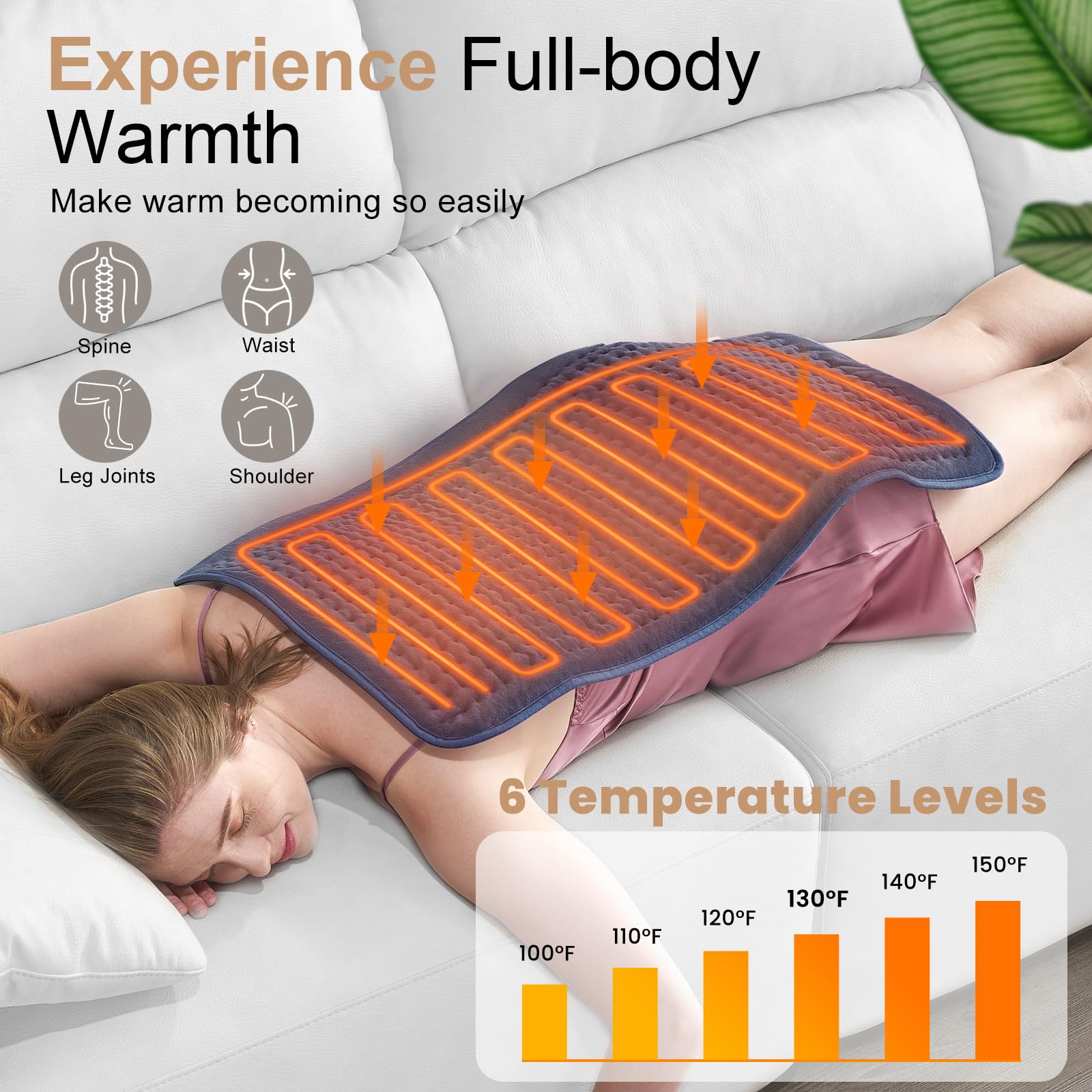VAAGHANM manta calor cuello-nuca calor suave para desconectar.