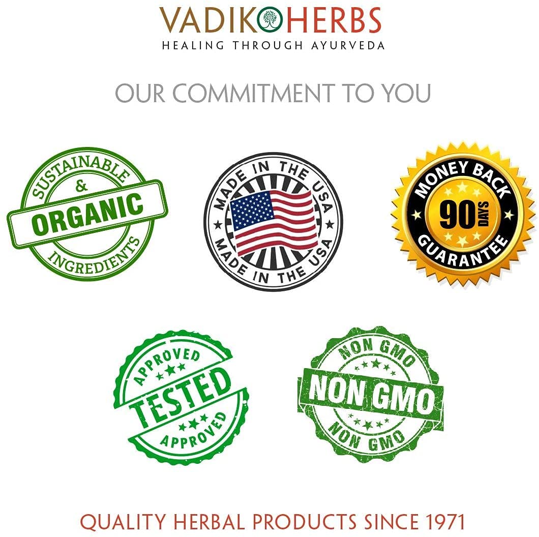 Vadik Herbs Kutaj etiqueta clara, información útil para clientes informados.