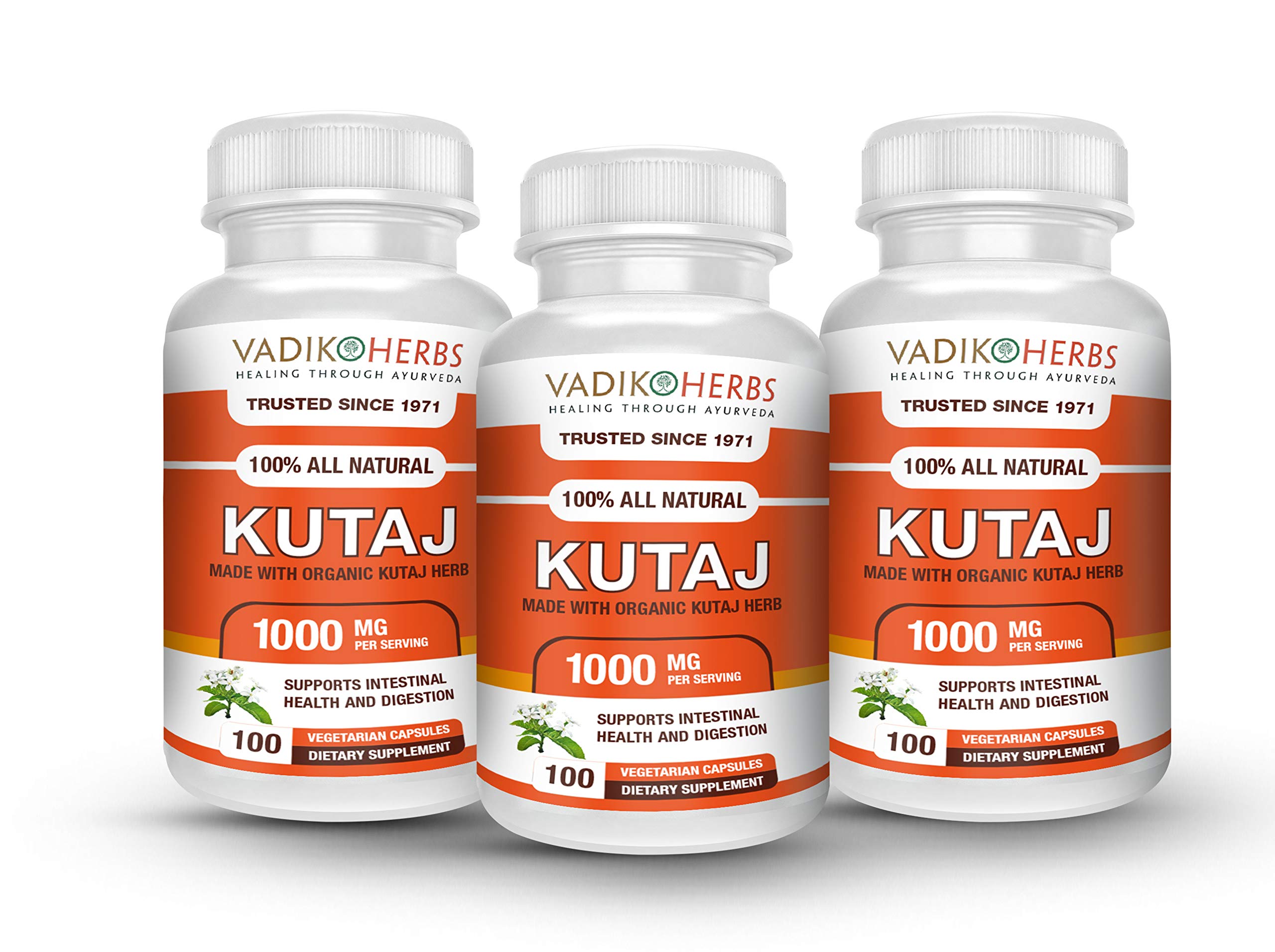 Kutaj de Vadik Herbs en polvo en frasco, uso tradicional y bienestar diario
