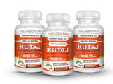 Kutaj de Vadik Herbs en polvo en frasco, uso tradicional y bienestar diario