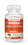 Vadik Herbs Manjistha: botella de vidrio, presentación premium y conservación segura