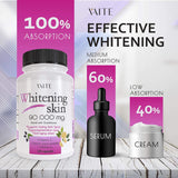 Frasco VAITE con glutatión para uso diario en belleza.