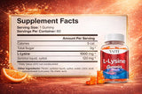 VAITE L-Lisina 1000 mg Gummies, etiqueta visible con información clave para la compra.