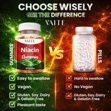VAITE Niacina 1000mg, textura suave de gominola para masticar.