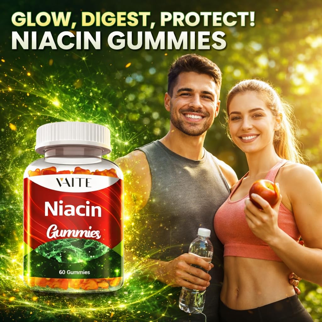 VAITE Niacina 1000mg, uso diario sencillo para apoyar energía e hidratación.