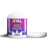 VAL crema de masaje con magnesio Zechstein, bote visible para alivio muscular