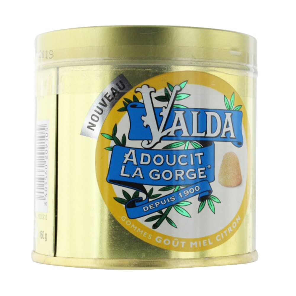 Valda gomas menta eucalipto 160 g, empaque a la vista, alivio suave de garganta.