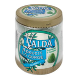 Valda gomas menta eucalipto, primer plano, alivio rápido de irritación de garganta.
