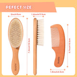 VALENTISE peine para bebé de madera, diseño seguro para el cabello delicado