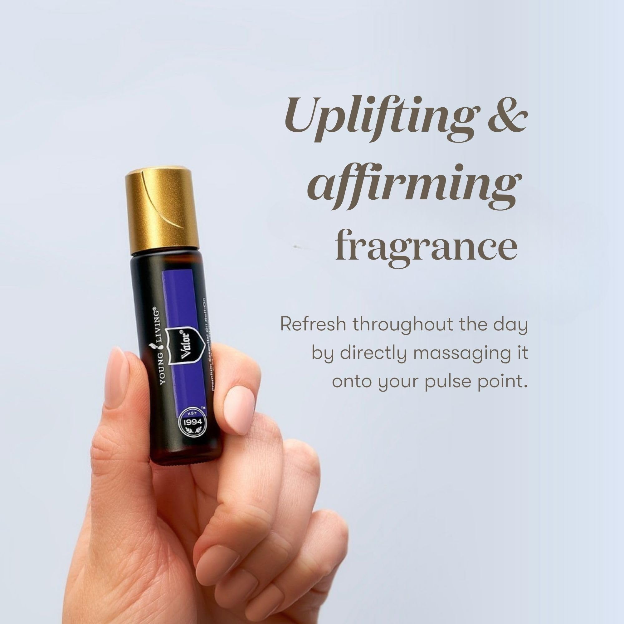 Madera de alcanfor en Valor Roll-On ofrece una sensación fresca y clara.