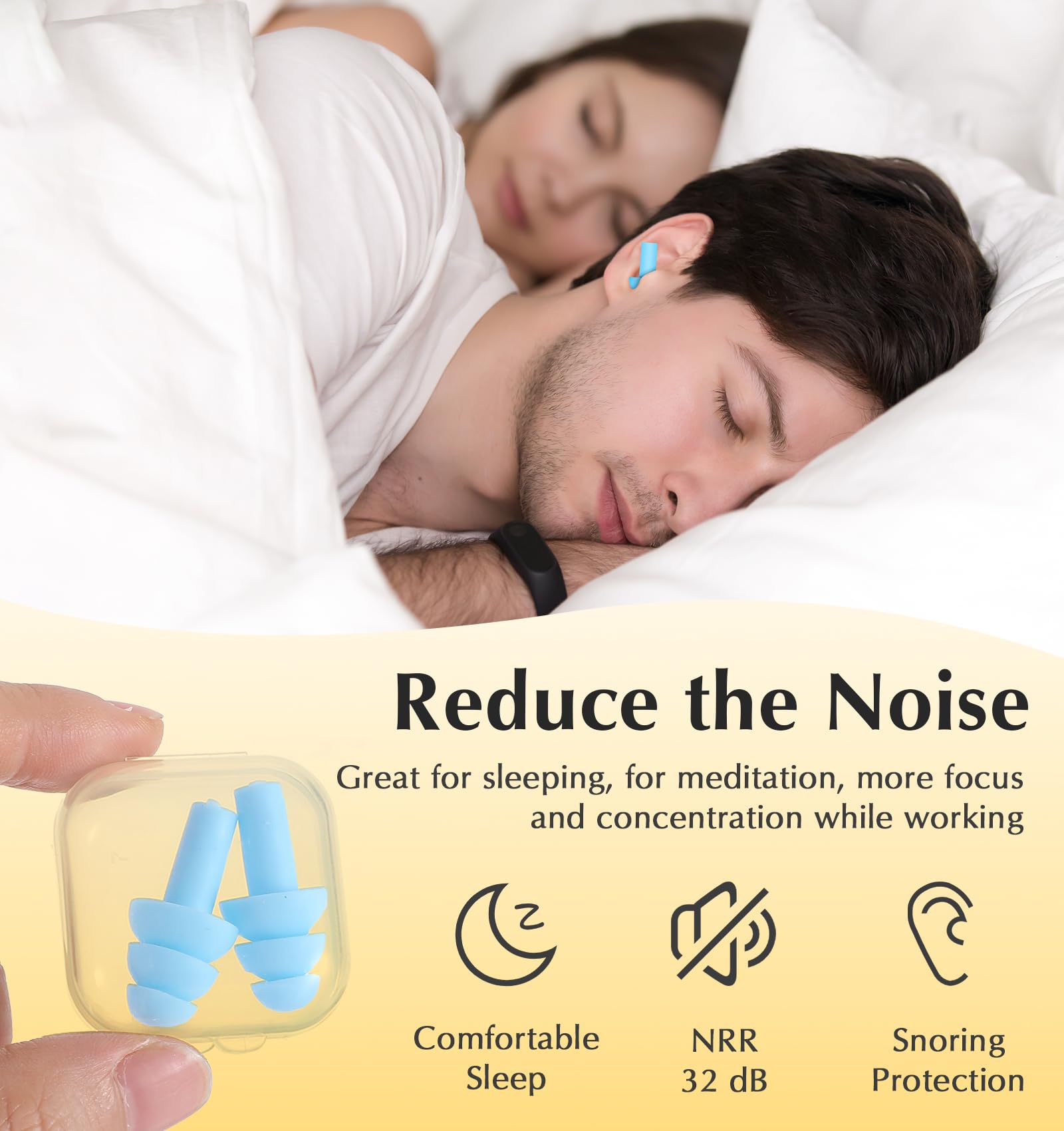 ValueBargain tapones dormir: ideales para conciertos reducen ruidos manteniendo alarmas