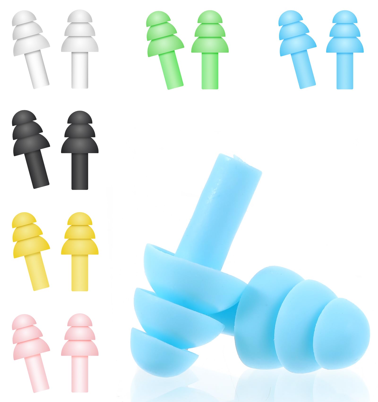 ValueBargain tapones dormir: set de 6 pares coloridos para descansar mejor
