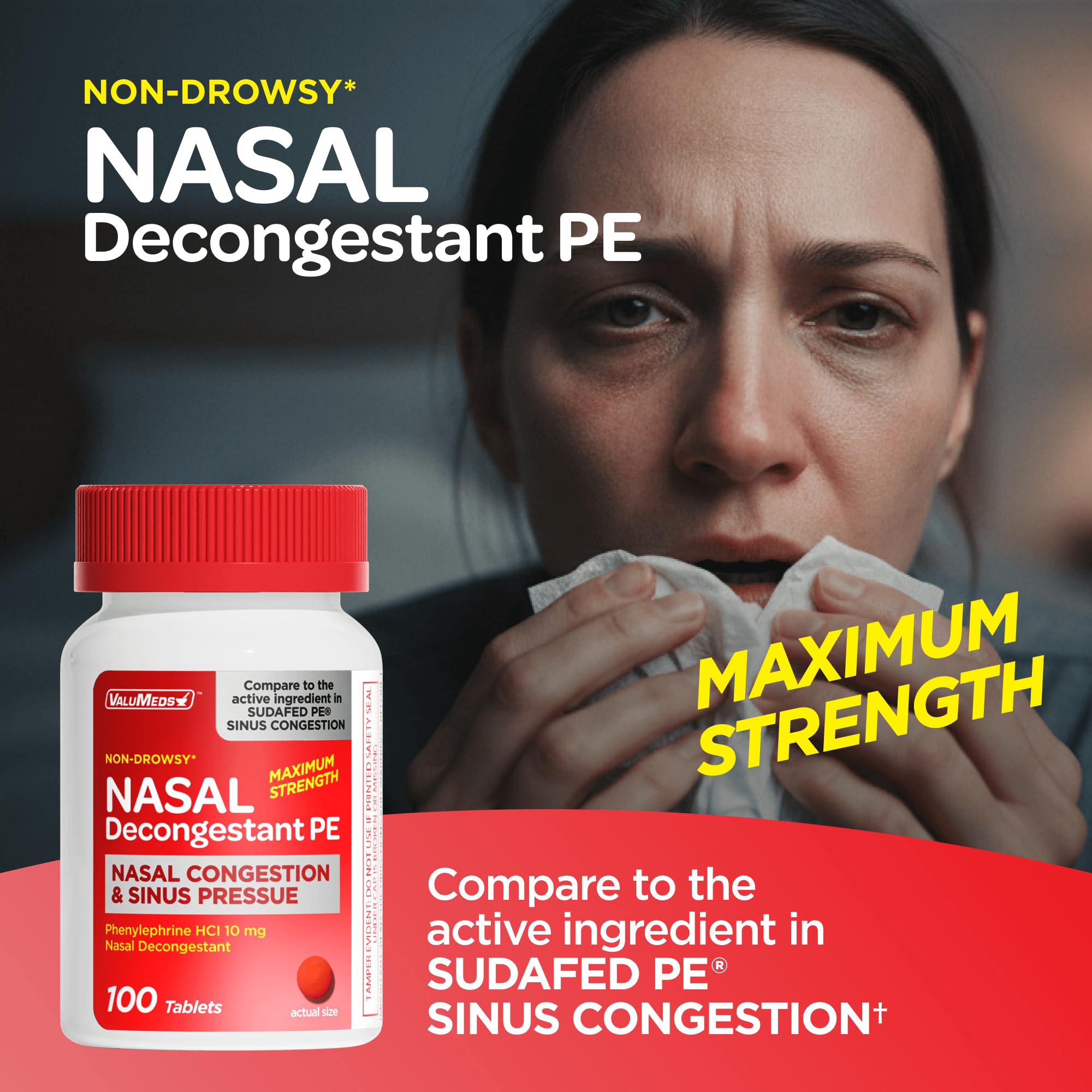 ValuMeds Tabletas de 10 mg: dosis para aliviar la congestión durante el día.