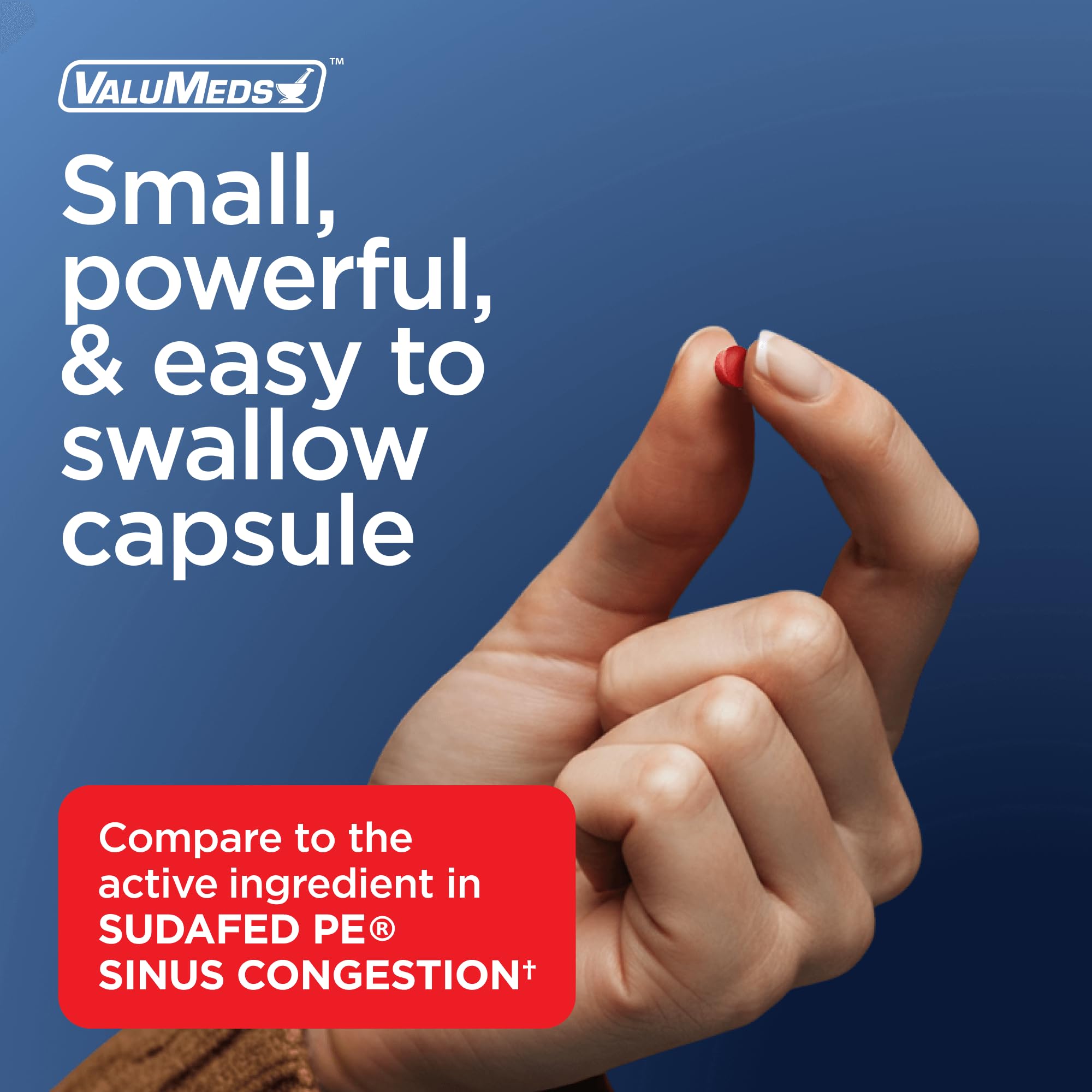 ValuMeds Descongestión nasal: formato de viaje compacto para llevar.