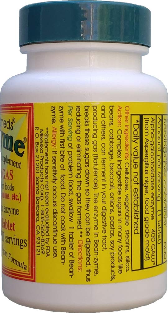 ValuePricedMeds Bean-Zyme ayuda a prevenir gases durante las comidas