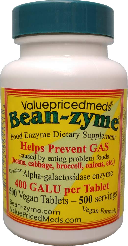 ValuePricedMeds Bean-Zyme tableta digestiva para aliviar gases tras comer