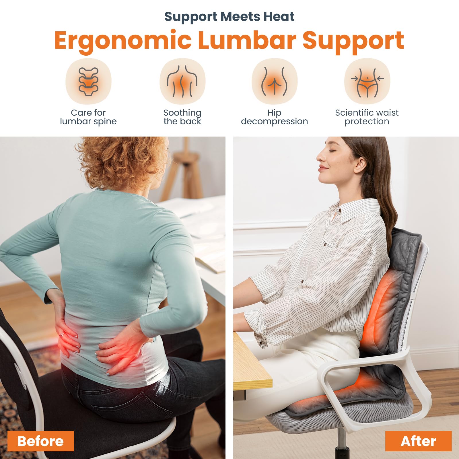 VanBoLon diseño ergonomico contorno espalda para uso prolongado