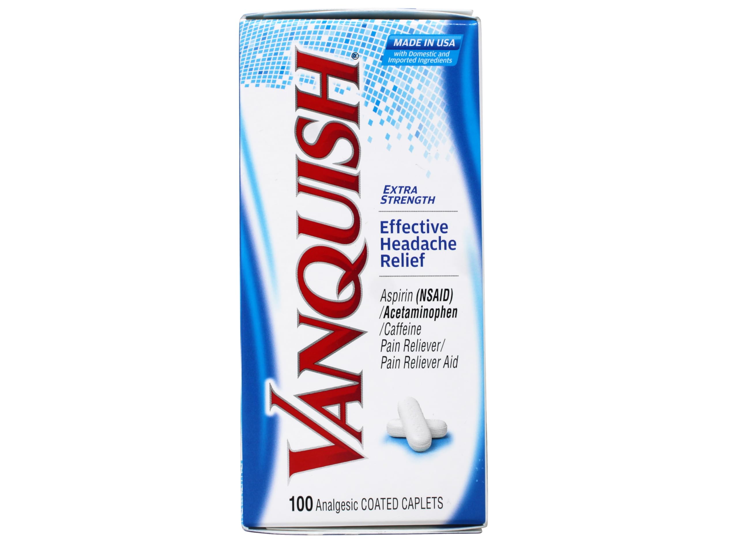 Vanquish cápsulas recubiertas, fáciles de tragar para uso diario.