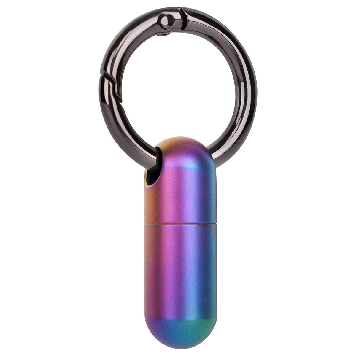 VANSU pastillero llavero titanio azul, portátil para emergencias.