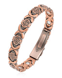 Pulsera vapeples para mujer, vista general, diseño cálido y elegante en cobre.
