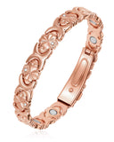 Pulsera vapeples de cobre para mujer con diseño 3D y zirconia para elegancia