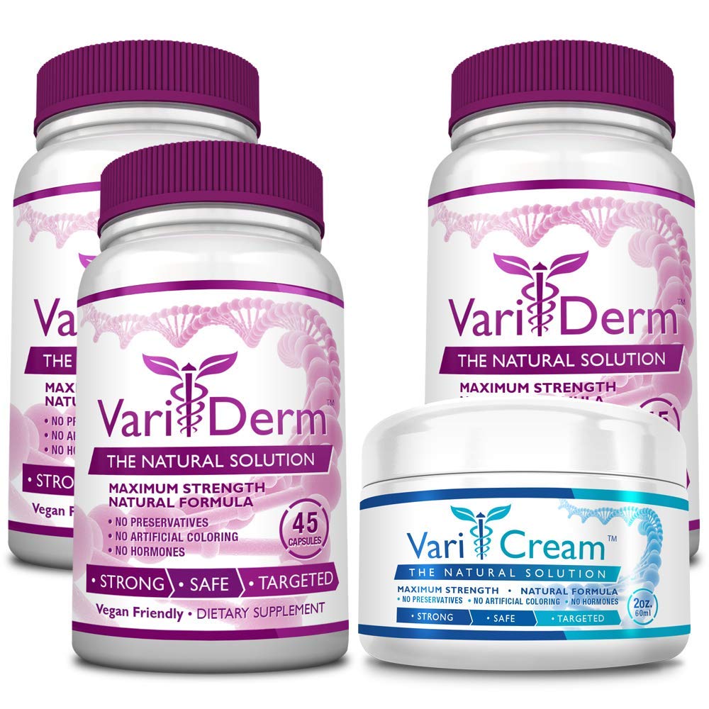 VariDerm etiqueta cápsulas: información clara del producto.