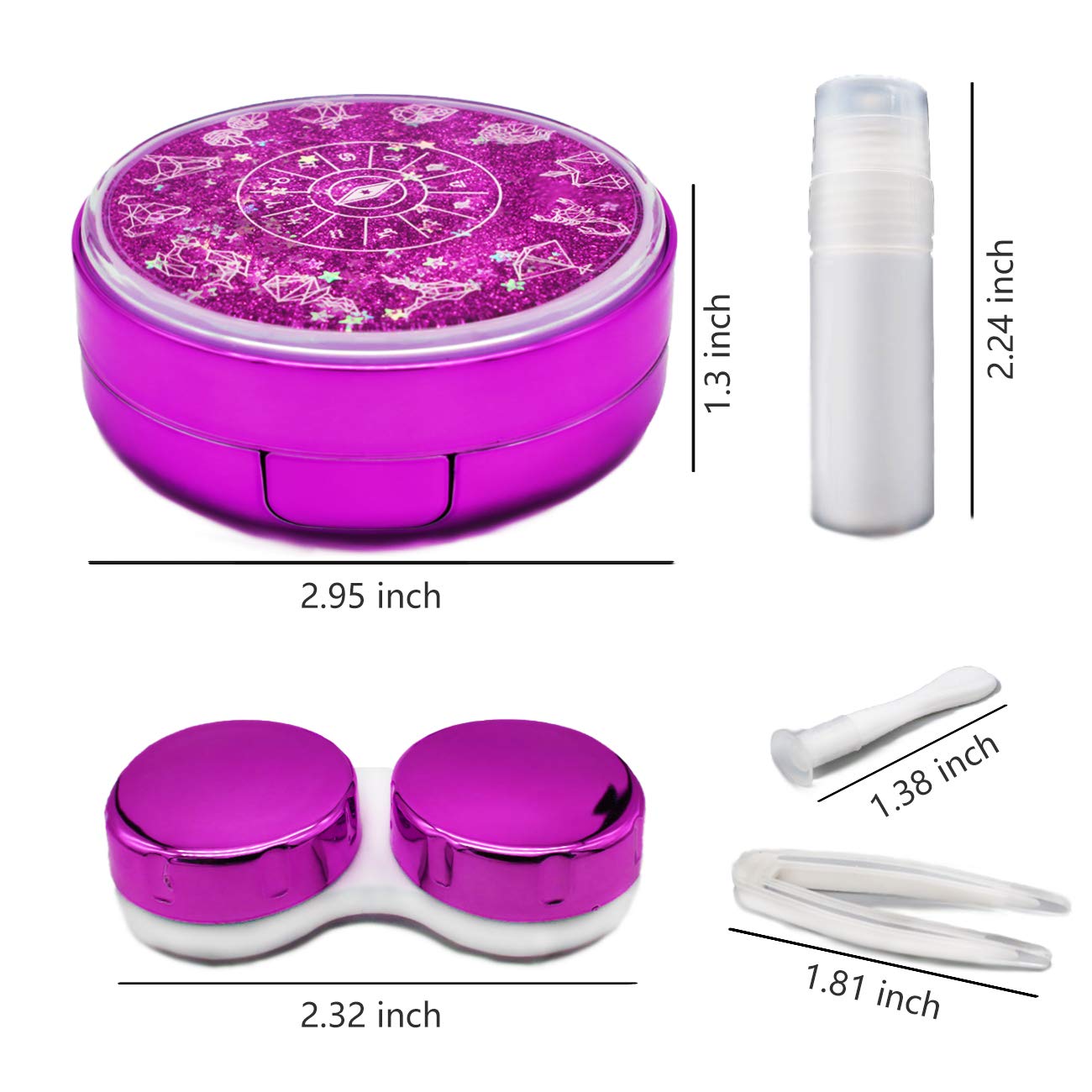 Estuche morado compacto Vastsoon, ideal para viaje.